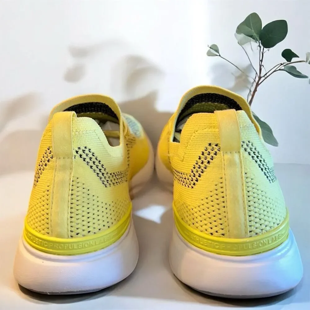 APL Women's TechLoom Performance Breeze Sneakers Bright Yellow Lightweight Shoe
